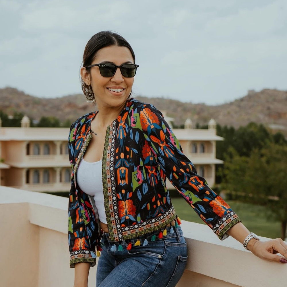 SHEIN Multicolor Patterned Women's Blazer
